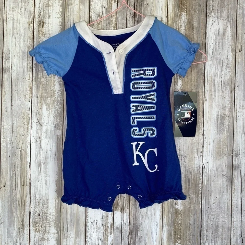 NWT Kansas City Royals Baby Girl Onesie 3-6M MLB Blue Cute Outfit